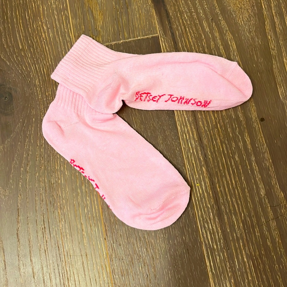 Betsey Johnson Pink Ankle Socks